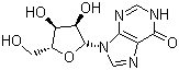 Inosine molecular structure (CAS 58-63-9)
