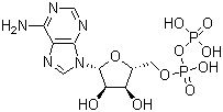 结构式 CAS# 58-64-0, 腺苷-5'-二磷酸