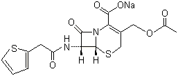头孢噻吩钠分子结构 (CAS 58-71-9)