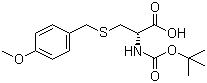 结构式 CAS# 58290-35-0, Boc-S-(4-甲氧基苄基)-D-半胱氨酸; N-叔丁氧羰基-S-(4-甲氧基苄基)-D-半胱氨酸