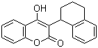 structure of CAS# 5836-29-3, Coumatetralyl;4-Hydroxy-3-(1,2,3,4-tetrahydro-1-naphthalenyl)-2H-1-benzopyran-2-one