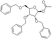 structure of CAS# 58381-23-0, 1-O-Acetyl-2,3,5-tri-O-benzyl-D-ribofuranose