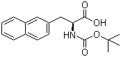 structure of CAS# 58438-04-3, Boc-3-(2-Naphthyl)-L-alanine;N-tert-Butoxycarbonyl-3-(2-Naphthyl)-L-alanine