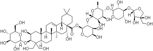 结构式 CAS# 58479-68-8, 桔梗皂苷 D