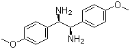 结构式 CAS# 58520-04-0, (1R,2R)-(+)-1,2-二(4-甲氧基苯基)-乙二胺
