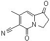 1,2,3,5-Tetrahydro-7-methyl-1,5-dioxo-6-indolizinecarbonitrile molecular structure (CAS 58610-63-2)