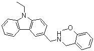 结构式 CAS# 586395-74-6, 9-乙基-N-[(2-甲氧基苯基)甲基]-9H-咔唑-3-甲胺