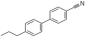 structure of CAS# 58743-76-3, 4-Propyl-4'-cyanobiphenyl;4'-Propyl[1,1'-biphenyl]-4-carbonitrile; 4-(4'-Propylphenyl)benzonitrile