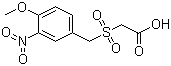 结构式 CAS# 592542-51-3, 3-硝基-4-甲氧基苄基磺酰基乙酸