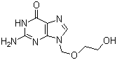 结构式 CAS# 59277-89-3, 阿昔洛韦; 9-(2-羟乙氧甲基)鸟嘌呤