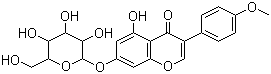 结构式 CAS# 5928-26-7, 鸡豆黄素配糖物; 印度黄檀苷