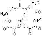 Ferric potassium oxalate trihydrate molecular structure (CAS 5936-11-8)