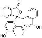 结构式 CAS# 596-01-0, 1-萘酚酞; alpha-萘酚酞; 3,3'-双(4-羟基-1-萘基)-1(3H)-异苯并呋喃酮