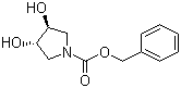 结构式 CAS# 596793-30-5, (3S,4S)-N-Cbz-3,4-二羟基吡咯烷; (3S,4S)-3,4-二羟基-1-吡咯烷甲酸苄酯