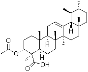 结构式 CAS# 5968-70-7, 3-乙酰基-beta-乳香酸