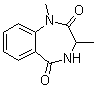 structure of CAS# 5973-23-9, 3,4-Dihydro-1,3-dimethyl-1H-1,4-benzodiazepine-2,5-dione