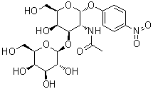 structure of CAS# 59837-14-8, 4-Nitrophenyl 2-(acetylamino)-2-deoxy-3-O-beta-D-galactopyranosyl-alpha-D-galactopyranoside