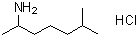 2-氨基-6-甲基庚烷盐酸盐分子结构 (CAS 5984-59-8)