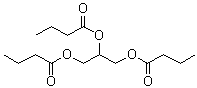 structure of CAS# 60-01-5, Glycerol tributanoate;NSC 661583; Tri-n-butyrin; Tributanoin; Tributin; Tributyrin; Tributyroin; Tributyryl glyceride; Tributyrylglycerol