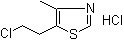 structure of CAS# 6001-74-7, Clomethiazole hydrochloride;5-(2-Chloroethyl)-4-methylthiazole hydrochloride; Chlormethiazole hydrochloride