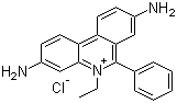 结构式 CAS# 602-52-8, 3,8-二氨基-5-乙基-6-苯基菲啶鎓氯化物
