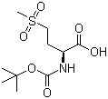 structure of CAS# 60280-45-7, (S)-2-[(tert-Butoxycarbonyl)amino]-4-methylsulfonylbutanoic acid;Boc-L-Methionine sulfone; Boc-Met(O2)-OH
