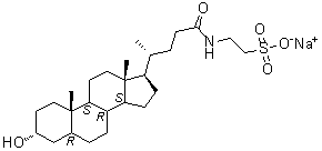 structure of CAS# 6042-32-6, Sodium taurolithocholate;NSC 681057