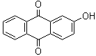 structure of CAS# 605-32-3, 2-Hydroxy-9,10-anthraquinone;2-Hydroxyanthraquinone; NSC 2595; beta-Hydroxyanthraquinone