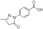 4-(3-Methyl-5-oxo-2-pyrazolin-1-yl)benzoic acid molecular structure (CAS 60875-16-3)