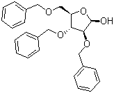 结构式 CAS# 60933-68-8, 2,3,5-三-O-苄基-beta-D-阿拉伯呋喃糖