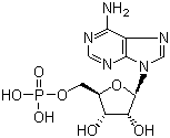 structure of CAS# 61-19-8, Adenosine 5'-monophosphate;5'-Adenylic acid; Adenosine-5'-monophosphoric acid ; AMP