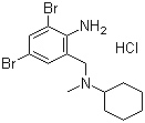 structure of CAS# 611-75-6, Bromhexine hydrochloride;2-Amino-3,5-dibromo-N-cyclohexyl-N-methylbenzylamine hydrochloride; N-(2-Amino-3,5-dibromobenzyl)-N-methylcyclohexylamine hydrochloride