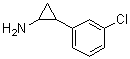 2-(3-Chlorophenyl)cyclopropanamine molecular structure (CAS 61114-40-7)