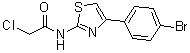 结构式 CAS# 6125-32-2, N-[4-(4-溴苯基)-2-噻唑基]-2-氯乙酰胺