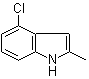 structure of CAS# 6127-16-8, 4-Chloro-2-methyl-1H-indole;4-Chloro-2-methylindole