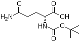 结构式 CAS# 61348-28-5, Boc-D-谷氨酰胺; N-叔丁氧羰基-D-谷氨酰胺