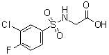 N-[(3-Chloro-4-fluorophenyl)sulfonyl]glycine molecular structure (CAS 613657-33-3)