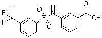结构式 CAS# 613657-60-6, 3-[[[3-(三氟甲基)苯基]磺酰基]氨基]苯甲酸