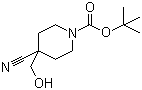 4-Cyano-4-(hydroxymethyl)-1-piperidinecarboxylic acid tert-butyl ester molecular structure (CAS 614730-96-0)