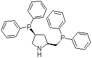结构式 CAS# 61478-29-3, (2S,4S)-4-二苯基膦-2-(二苯基膦甲基)-吡咯烷