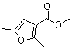 structure of CAS# 6148-34-1, 2,5-Dimethylfuran-3-carboxylic acid methyl ester;3-Methoxycarbonyl-2,5-dimethylfuran; Methyl 2,5-dimethyl-3-furancarboxylate