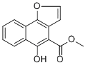 结构式 CAS# 61658-41-1, 呋喃大叶茜草素; 5-羟基萘并[1,2-b]呋喃-4-甲酸甲酯