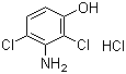 structure of CAS# 61693-43-4, 2,4-Dichloro-3-aminophenol hydrochloride;3-Amino-2,4-dichlorophenol hydrochloride