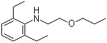 structure of CAS# 61874-13-3, 2,6-Diethyl-N-(2-propoxyethyl)aniline;2,6-Diethyl-N-(2-propoxyethyl)-benzenamine