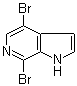 结构式 CAS# 619331-71-4, 4,7-二溴-1H-吡咯并[2,3-c]吡啶
