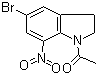 structure of CAS# 62368-07-4, 1-Acetyl-5-bromo-7-nitroindoline;N-Acetyl-5-bromo-7-nitroindoline