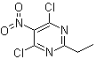 结构式 CAS# 6237-95-2, 4,6-二氯-2-乙基-5-硝基嘧啶