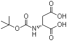structure of CAS# 62396-48-9, Boc-D-Aspartic acid;N-(tert-Butoxycarbonyl)-D-aspartic acid; Boc-D-Asp-OH