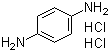 structure of CAS# 624-18-0, 1,4-Diaminobenzene dihydrochloride;1,4-Benzenediamine dihydrochloride; 4-Aminoaniline dihydrochloride; p-Phenylenediamine dihydrochloride; C.I. 76061