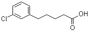 3-氯苯戊酸分子结构 (CAS 625129-63-7)